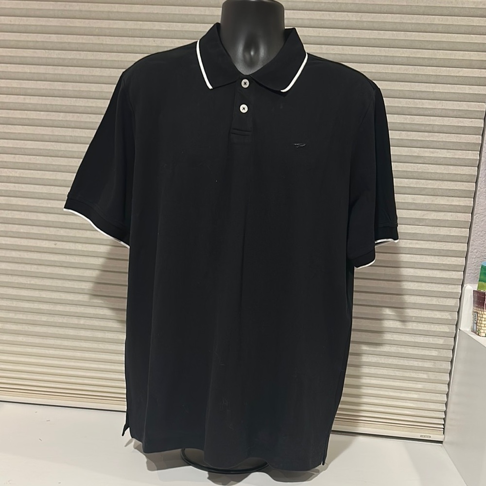 Benny Gold Mens Black Polo Shirt Size XL NWT Pique Polo Short Sleeve